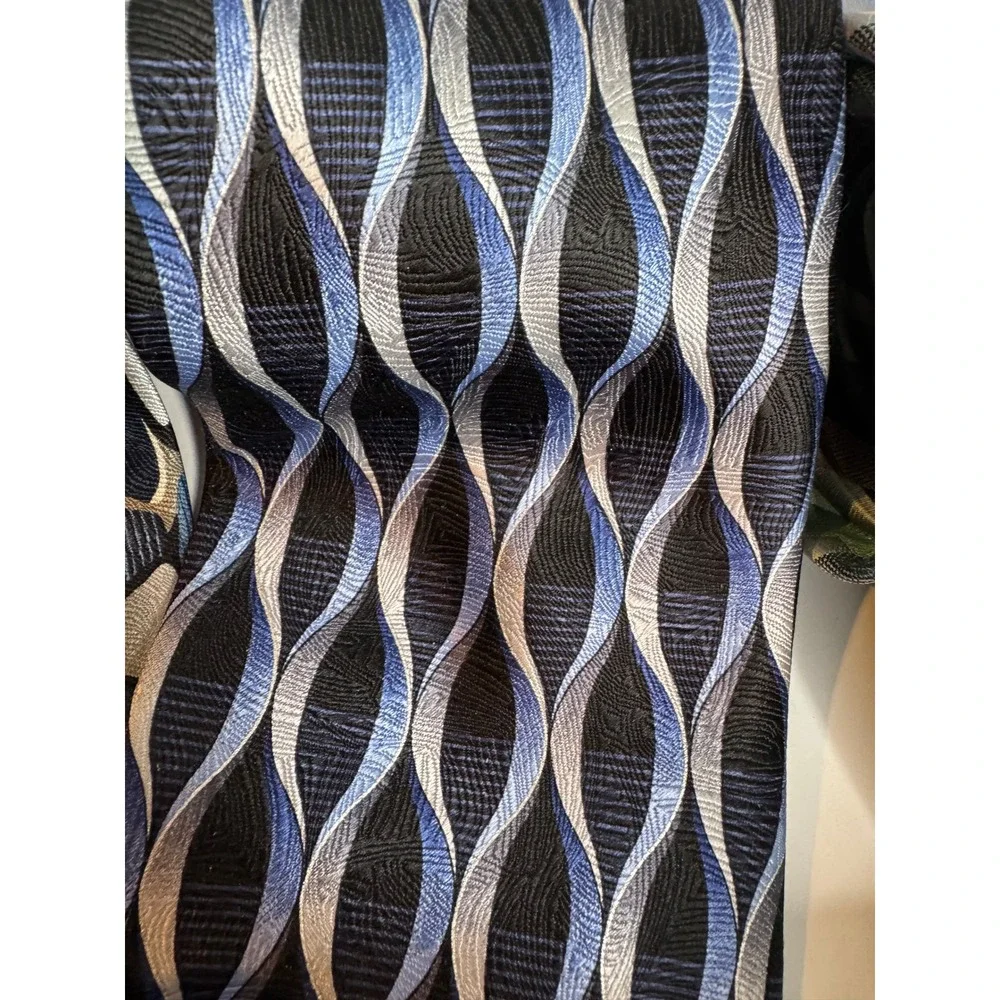 Designer Silk Tie Lot of 12 Blue Purple Green Stripes Polka Dot Mens Neckties‎